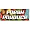 Signmission FRESH PRODUCE BANNER SIGN stand farmers market signs fruit vegetables B-120 Fresh Produce - alternate 1